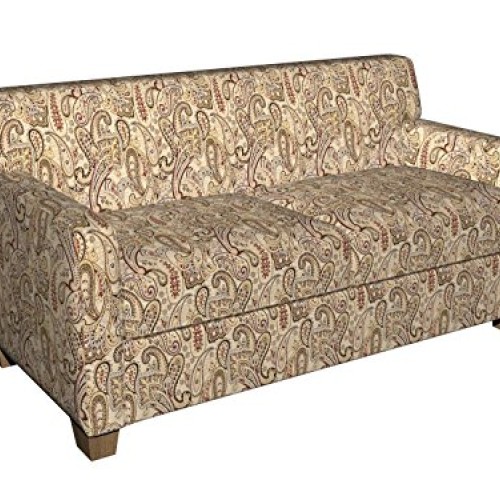 E714 Multi-Colored Woven Paisley Upholstery Fabric by The Yard