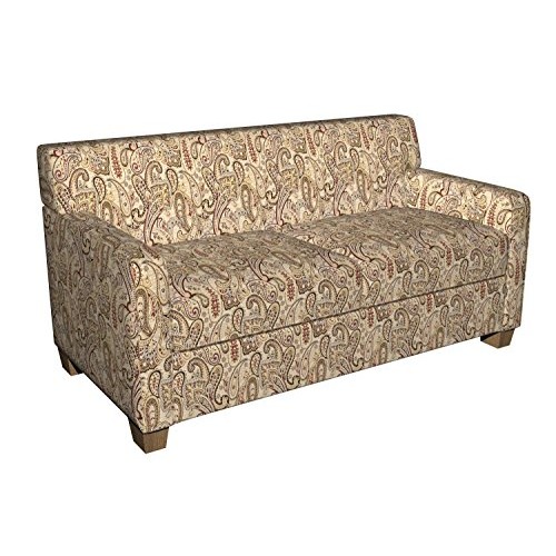 E714 Multi-Colored Woven Paisley Upholstery Fabric by The Yard
