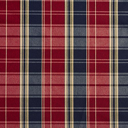 E801 Navy and Red Classic Plaid Jacquard Upholstery Fabric by The ...