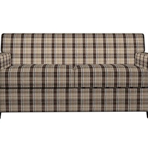 E802 Taupe Classic Plaid Jacquard Upholstery Fabric by The Yard