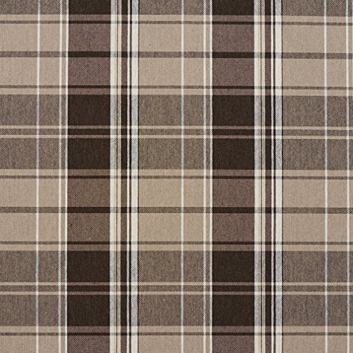 E802 Taupe Classic Plaid Jacquard Upholstery Fabric by The Yard