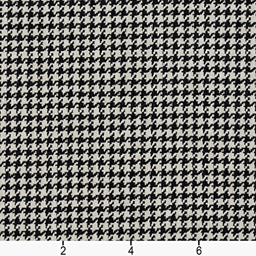 E854 Black and Off-White Classic Houndstooth Jacquard Upholstery F...