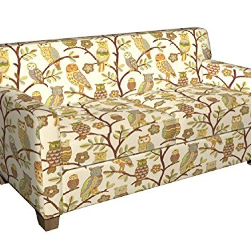 J9200B Gold Copper and Green Owls and Branches Woven Designer Deco...