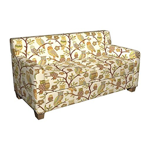 J9200B Gold Copper and Green Owls and Branches Woven Designer Deco...