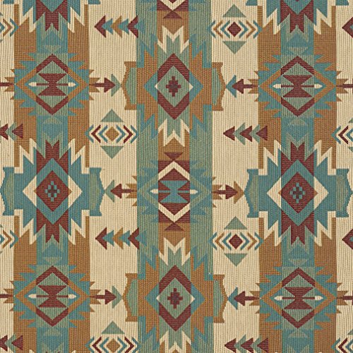 J9600F Natural Striped Geometric Southwest Woven Decorative Novelt...