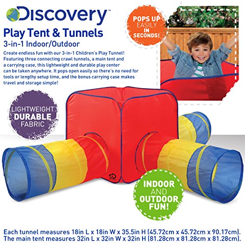 Discovery Kids 2 Piece Adventure Dome Play Tent W/ Removable 6ft T...