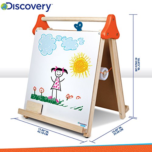 Discovery Kids 3-in-1 Tabletop Dry Erase Chalkboard Painting Art E...