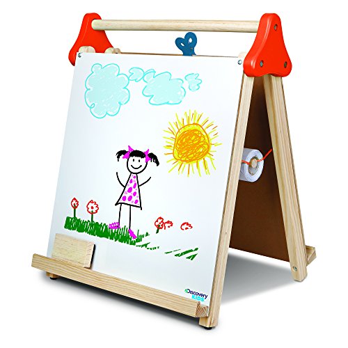 Discovery Kids 3-in-1 Tabletop Dry Erase Chalkboard Painting Art E...