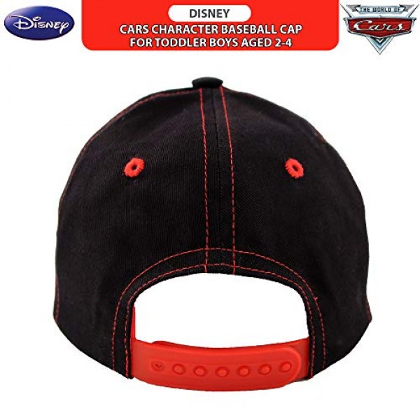 Disney Cars Lightning McQueen Character Cotton Baseball Cap, Black...