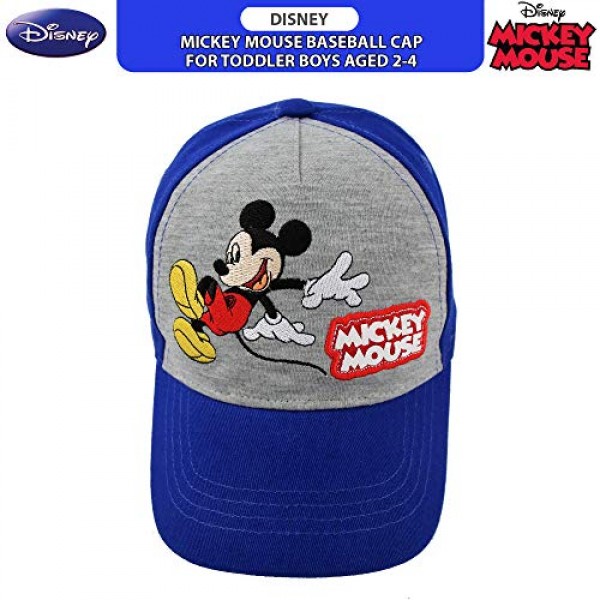 Disney Toddler Boys Mickey Mouse Character Baseball Cap, Blue/Gre...