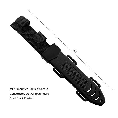 DISPATCH Tactical Bowie Survival Hunting Knife with Kydex Sheath M...