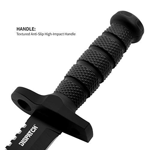 DISPATCH Tactical Bowie Survival Hunting Knife with Kydex Sheath M...