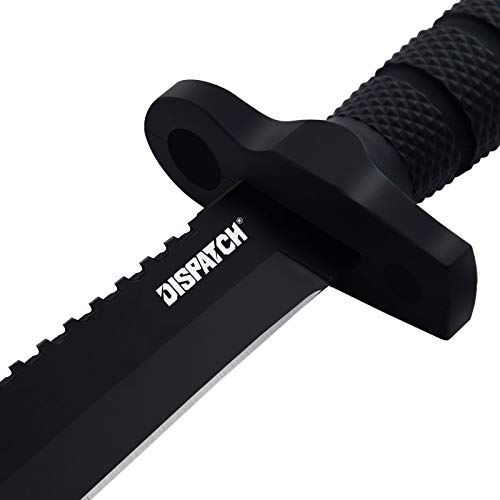 DISPATCH Tactical Bowie Survival Hunting Knife with Kydex Sheath M...