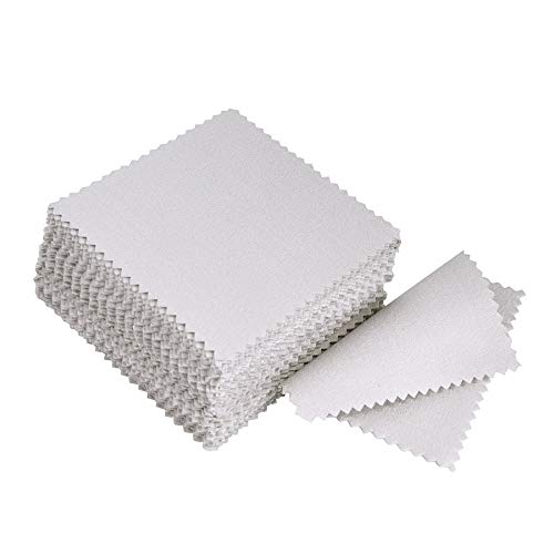 50 Pack Premium Jewelry Cloth by Divine Light, Individually Wrappe...