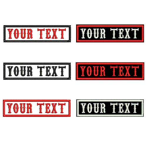 2 PCS 4Wide,1Height Embroidery Custom Hook and Loop Name Patch, ...