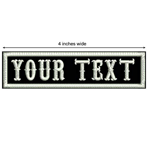 2 PCS 4Wide,1Height Embroidery Custom Hook and Loop Name Patch, ...