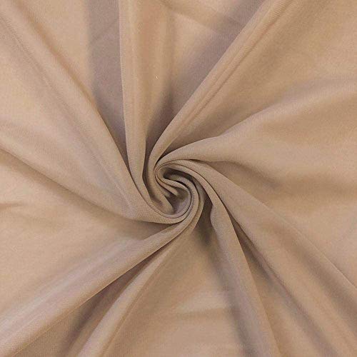 DJBM 59’’ Solid Color Sheer Chiffon Fabric Yards Continuous All Co...