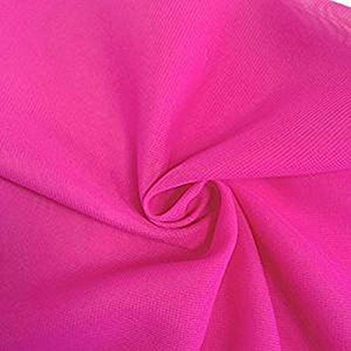 DJBM 59’’ Solid Color Sheer Chiffon Fabric Yards Continuous All Co...