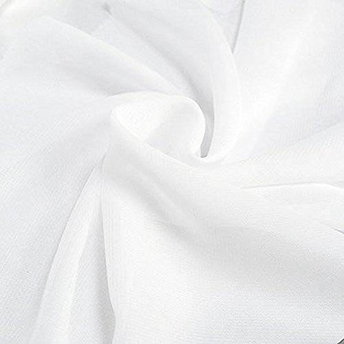 DJBM 59’’ Solid Color Sheer Chiffon Fabric Yards Continuous All Co...