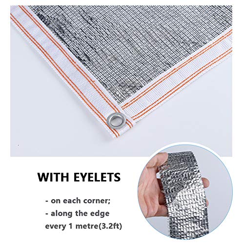 DJYTUSB Shade Netting 80% Reflective Aluminet Shade Cloth Fabric, ...