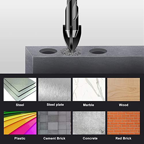 10 Pcs Masonry Drill Bits, Concrete Drill Bit Set for Tile, Brick,...