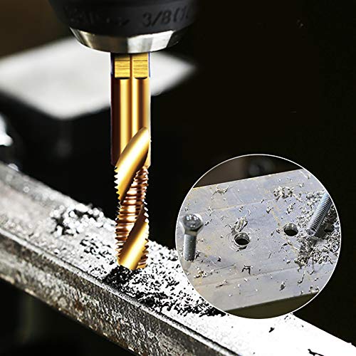 6 Packs Titanium Combination Drill & Taps Bit Set SAE 6-32nc 8-32n...