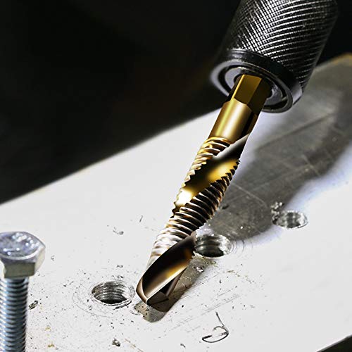 6 Packs Titanium Combination Drill & Taps Bit Set SAE 6-32nc 8-32n...