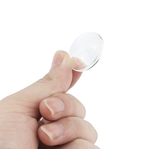 DLOnline 100 Pieces 30mm Transparent Glass Cabochons, Clear Glass ...