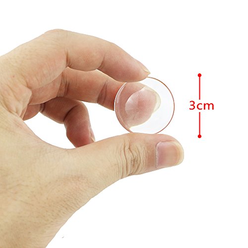 DLOnline 100 Pieces 30mm Transparent Glass Cabochons, Clear Glass ...