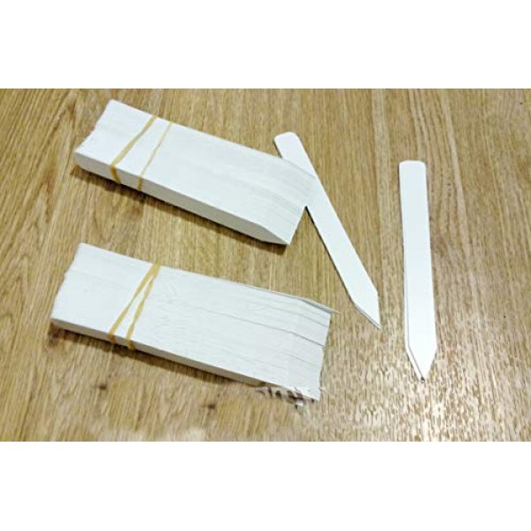 1000 6 x 5/8 White Plastic Plant Stake Labels Tags Pot Markers eti...