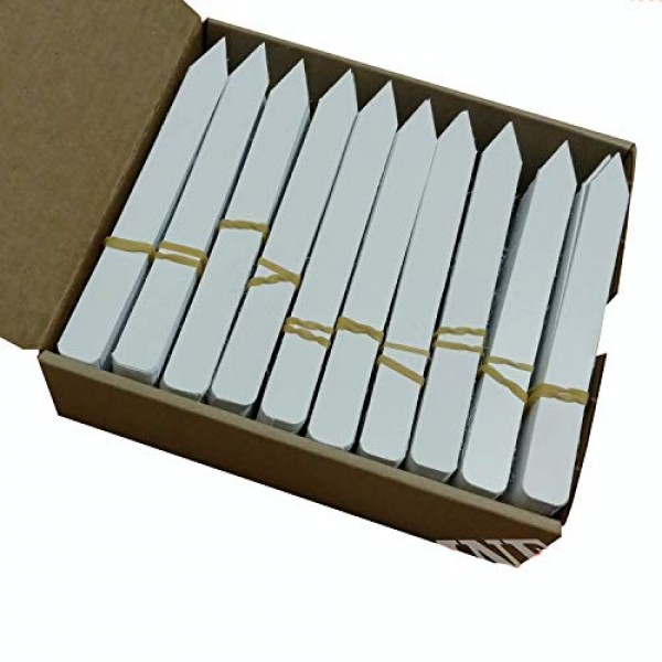 1000 6 x 5/8 White Plastic Plant Stake Labels Tags Pot Markers eti...