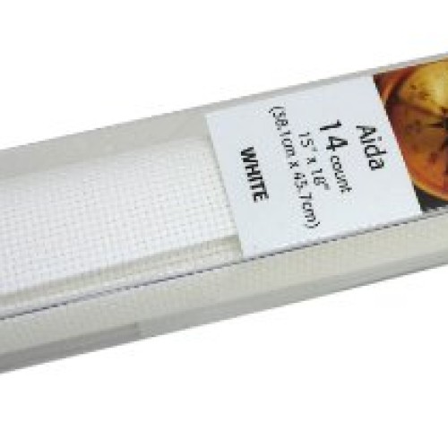 DMC GD1436-6750 Classic Reserve Gold Label Aida Fabric Box, White,...