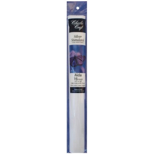 DMC TC8636-6750 Silver Label Aida Count with Soft Tube, White, 15 ...