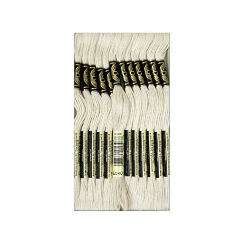 DMC Thread 6-Strand Embroidery Cotton 8.7 Yards Ecru 117-ECRU 12-...