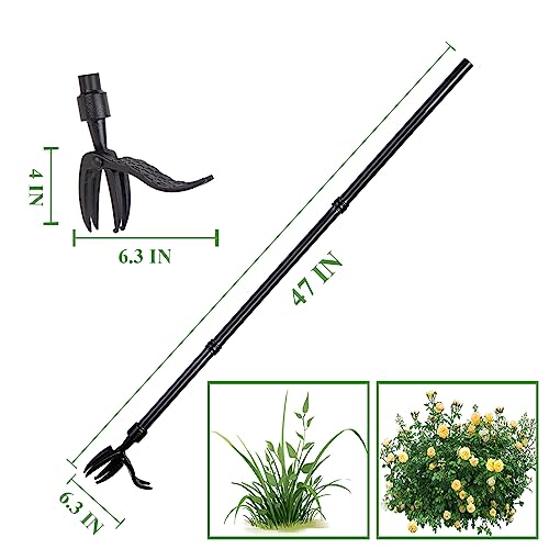 DMDMBSR Weed Puller Tool, Stand Up Weed Puller Long Handle Removab...