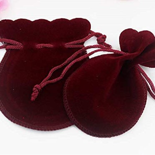 DN_HOM Excellent Round Velveteen Pouches Velour Velvet Bags Favor ...
