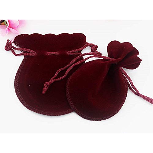 DN_HOM Excellent Round Velveteen Pouches Velour Velvet Bags Favor ...