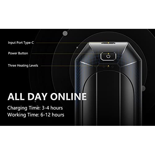 Hand Warmers Rechargeable, Dnaleao 2 Pack 4000mAh Electric Portabl...