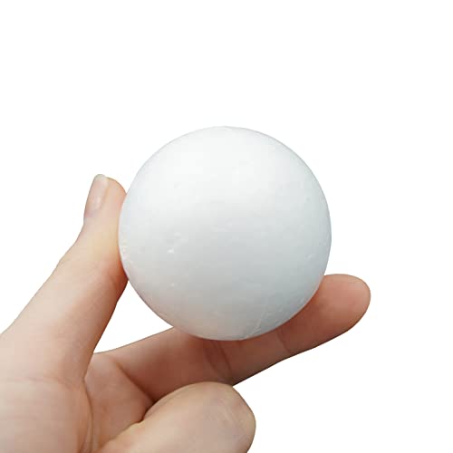 DNB 2 Inch Foam Balls - 30Pcs 2 Smooth White Round Polystyrene B...