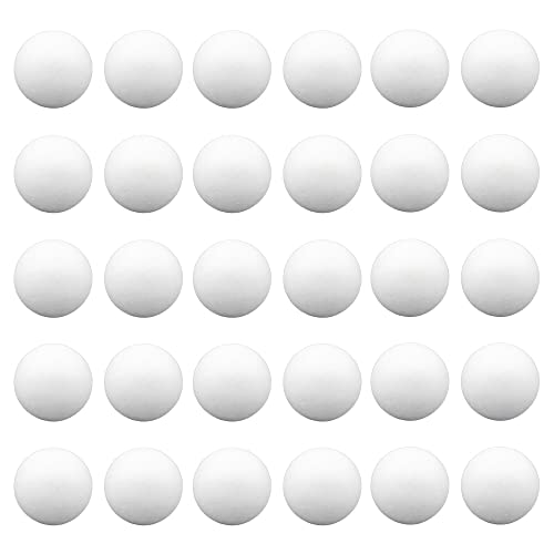 DNB 2 Inch Foam Balls - 30Pcs 2 Smooth White Round Polystyrene B...