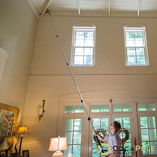 DocaPole 7-30 Foot Extension Pole with Cobweb Duster // Ceiling an...