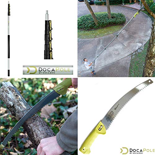 DocaPole 7-30 Foot Pole Pruning Saw // DocaPole Extension Pole + G...