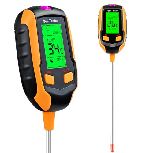 4-in-1 Soil Moisture Meter Digital Plant Temperature/Soil Moisture...
