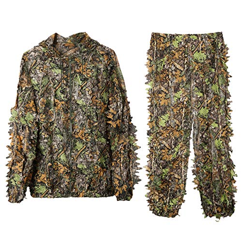 DoCred Ghillie Suit for Men, 3D Lightweight Hooded Camouflage Ghil...