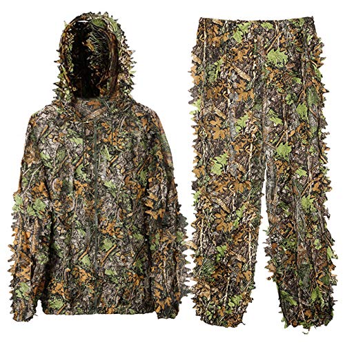 DoCred Ghillie Suit for Men, 3D Lightweight Hooded Camouflage Ghil...