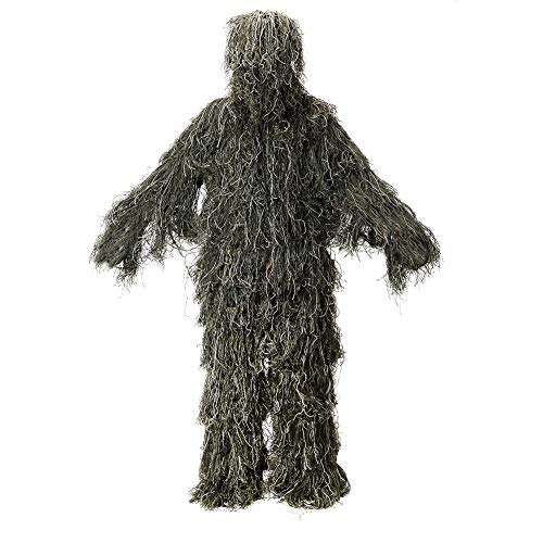 Ghillie Suit, 3D Camouflage Hunting Apparel 5-Piece Including Jack...