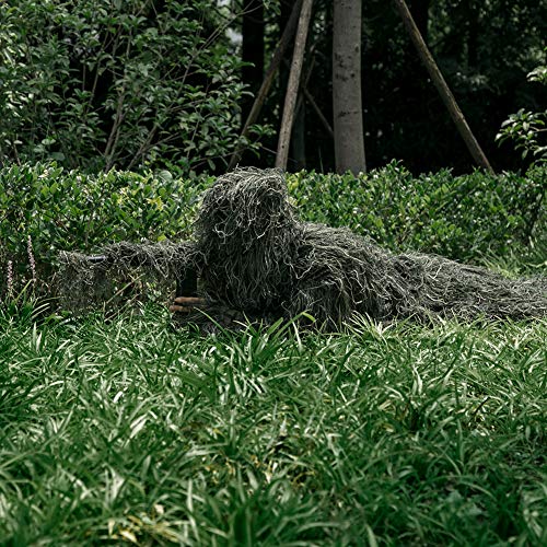 Ghillie Suit, 3D Camouflage Hunting Apparel 5-Piece Including Jack...