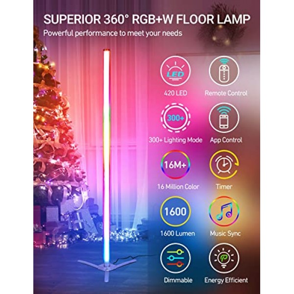 Docusvect Color Changing RGB IC Corner 300+ Mode 360° Fully Illumi...