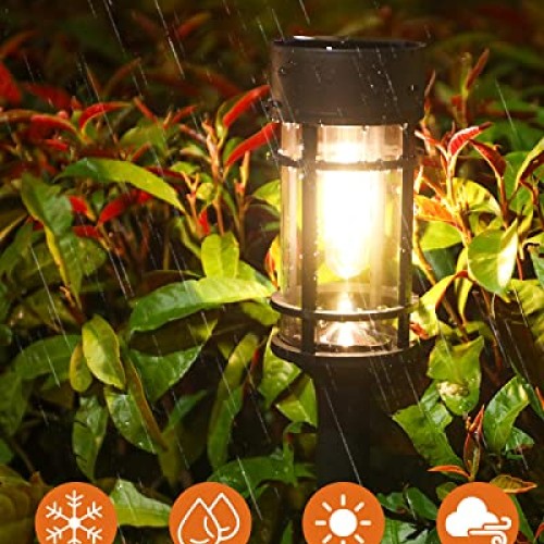 DOESLAG Solar Pathway Lights, 8 Pack Solar Lights Outdoor Waterpro...