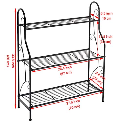 DOEWORKS 3 Tier Metal Plant Stand, Plant Display Rack,Stand Shelf,...